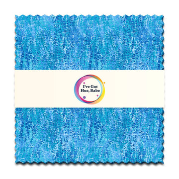 I've Got Hue, Babe Turquoise Waves 5" Squares - image 1 - quilting supply from Quilted Joy