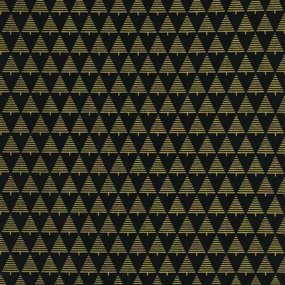 Holiday Blenders Black Trees Metallic Fabric Yardage