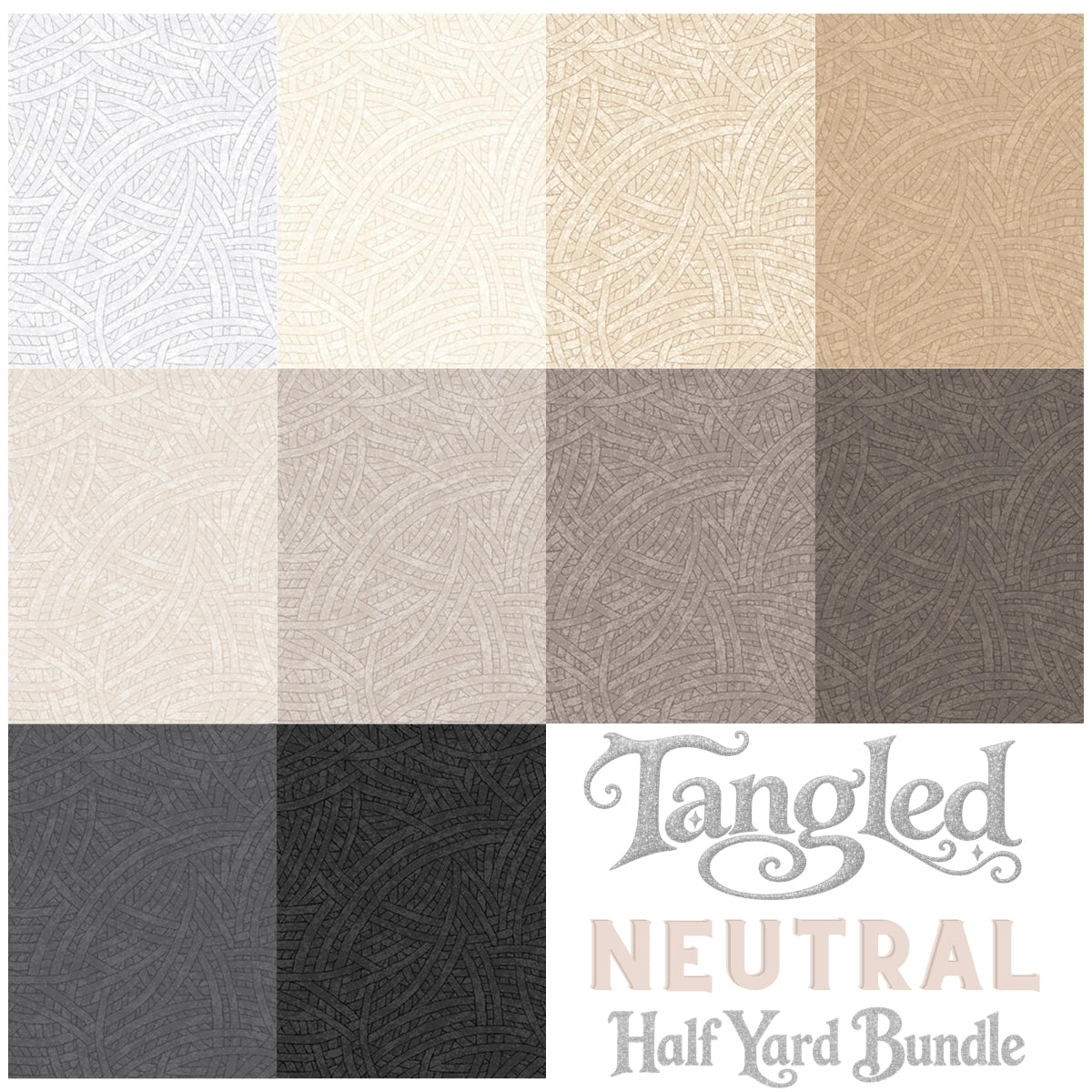 Tangled Neutral Half Yard Bundle
