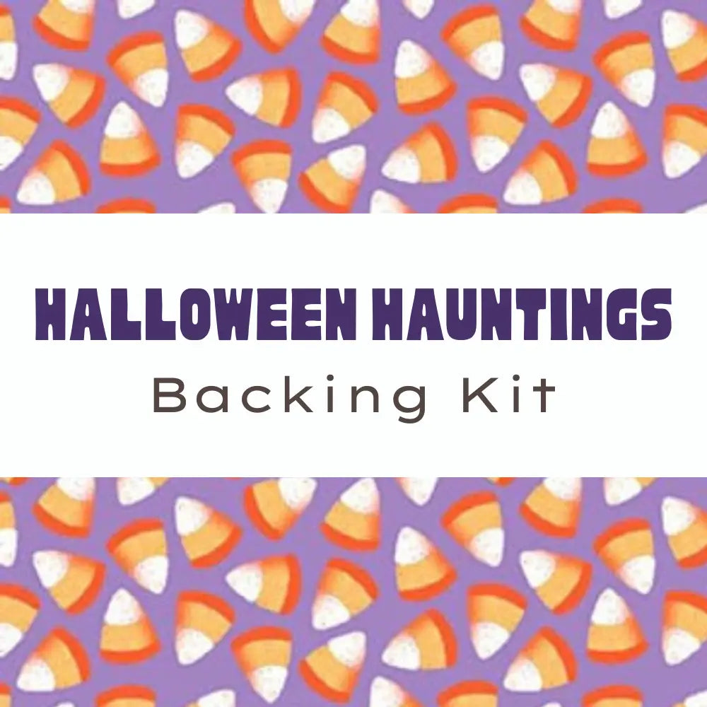 Halloween Hauntings Backing Kit Purple Candy Corn