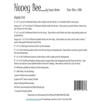 Honey Bee Collage Pattern Supply List