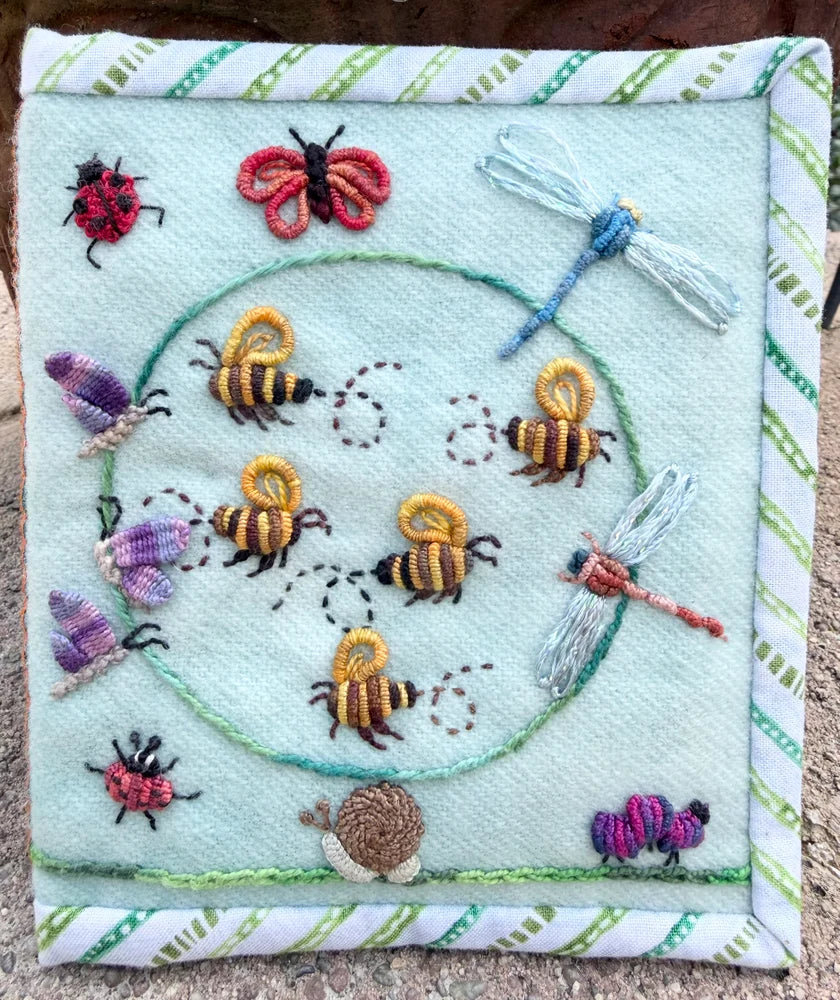Garden of Embroidered Bugs Book