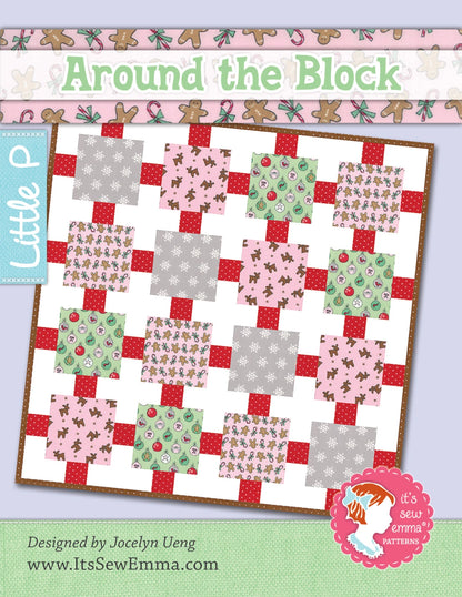 Around the Block Quilt Pattern - fat quarter-friendly baby quilt pattern