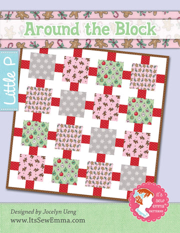 Around the Block Quilt Pattern - fat quarter-friendly baby quilt pattern