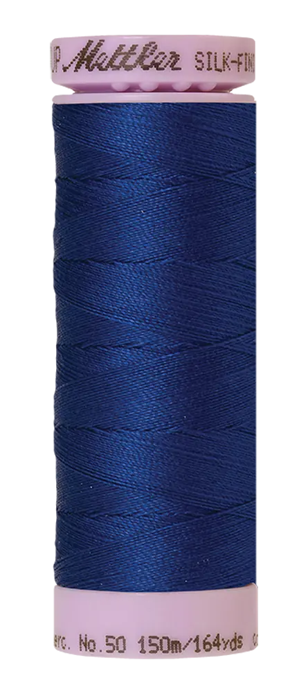 Mettler Cotton Silk Finish 50wt 150m Imperial Blue