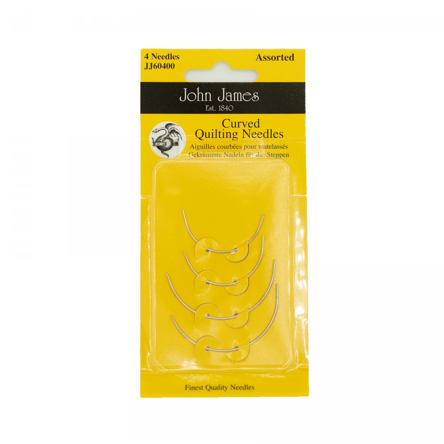 John James Curved Between / Quilting Needles Assorted Sizes 4ct