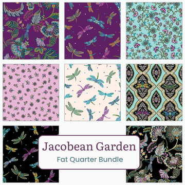 Jacobean Garden Fat Quarter Bundle - fat quarter quilt fabric cut