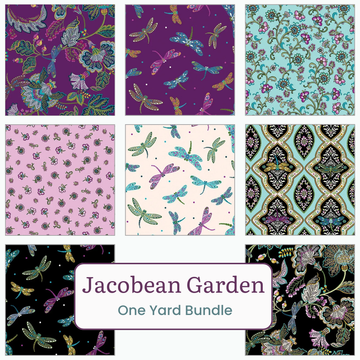 Jacobean Garden One Yard Bundle - coordinating quilt fabric bundle