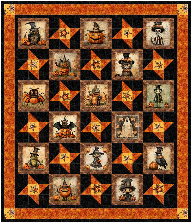 Jeepers Creepers Halloween quilt kit with fabric and pattern