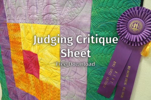 Kentucky State Fair Judges Critique Sheet Digital File