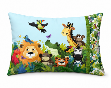 Jungle Friends pillowcase kit assembled tropical fabric pillow