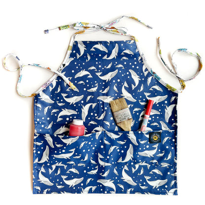 Kid Apron in Laminated Cotton, Spout Print