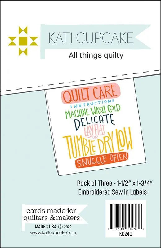 Quilt Care Sew in Label 3 pack