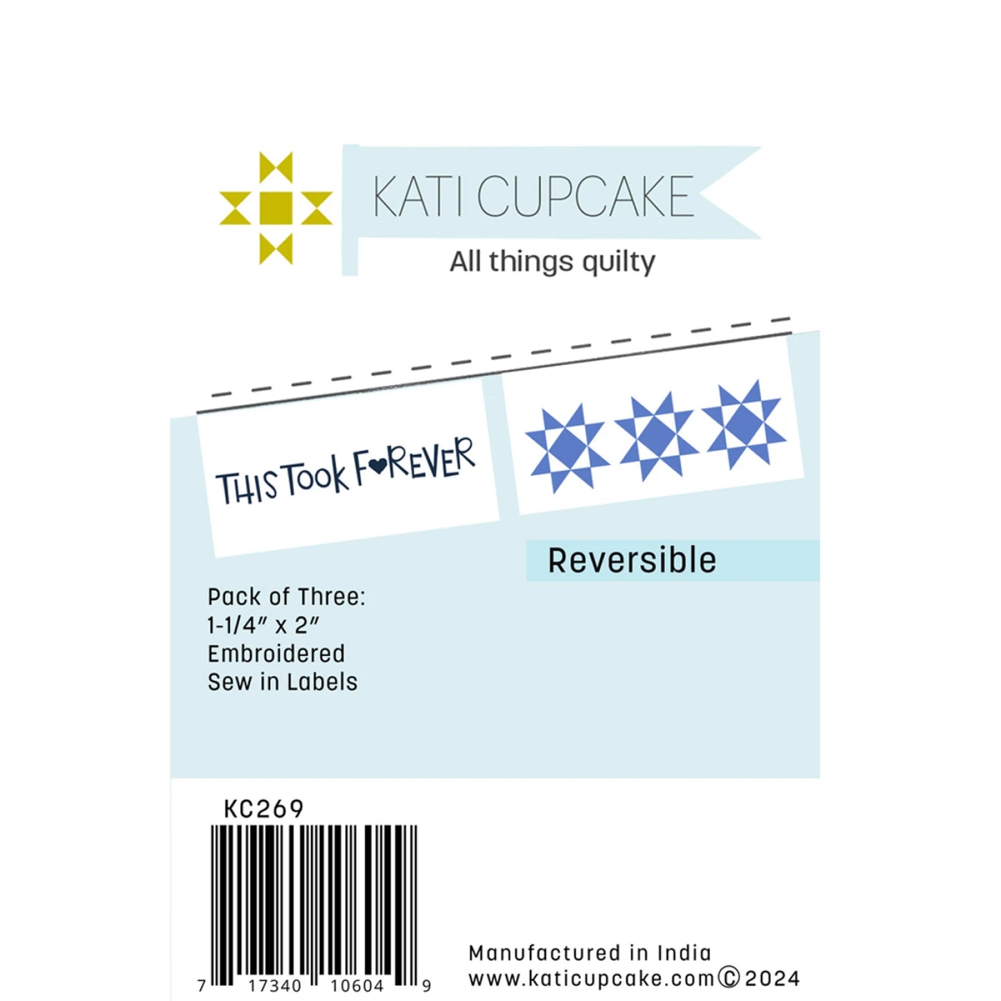 This Took Forever Sewing Labels 3 pack - image 1 - quilting supply from Quilted Joy