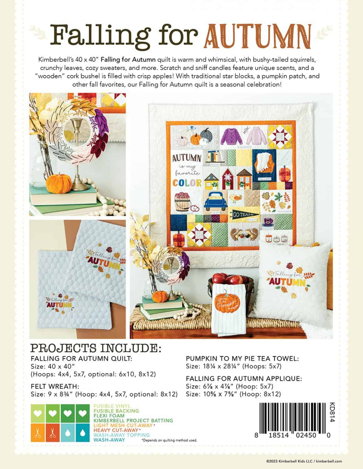 Kimberbell Falling for Autumn Quilt Book & CD Product Photo