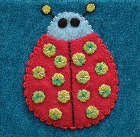 Sue Spargo Ladybug Pre-Cut Wool Kit