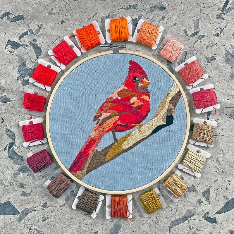 Cardinal Embroidery Kit