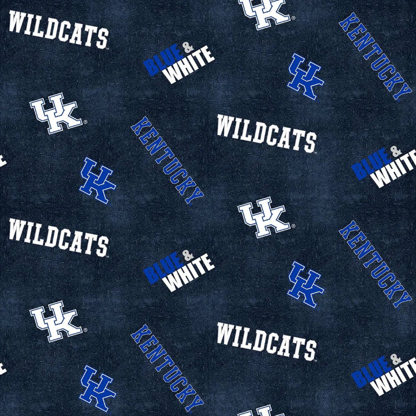 University of Kentucky Distressed Logo Flannel Fabric Yardage