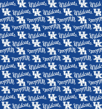 UK Blue Mini Packed Logo Fabric Yardage - quilt fabric for sewing and quilting projects