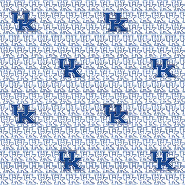 University of Kentucky White Block Letter Fabric Yardage
