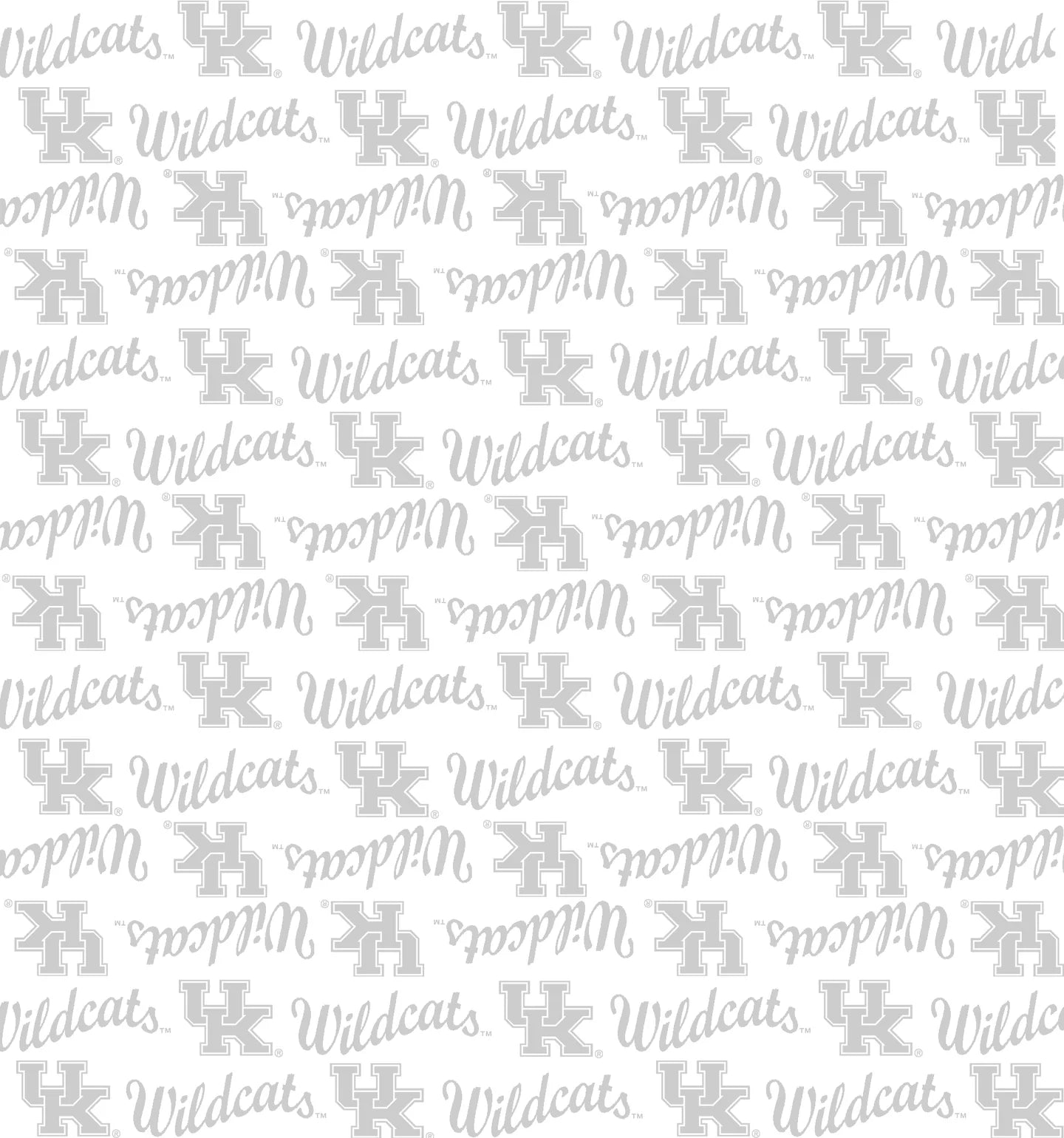 UK White on White Mini Packed Logo Fabric Yardage - quilt fabric for sewing and quilting projects