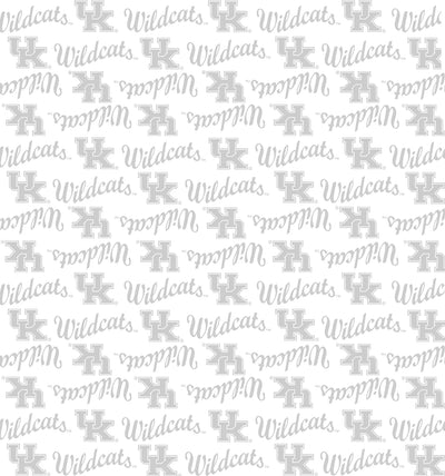 UK White on White Mini Packed Logo Fabric Yardage