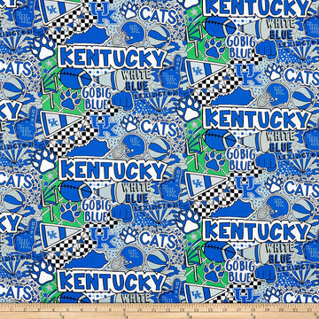 University of Kentucky Pop Art Fabric Yardage - quilt fabric for sewing and quilting projects