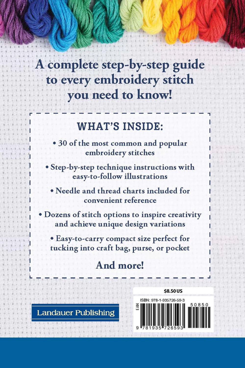 Hand Embroidery Stitches At-A-Glance - image 2 - quilting supply from Quilted Joy