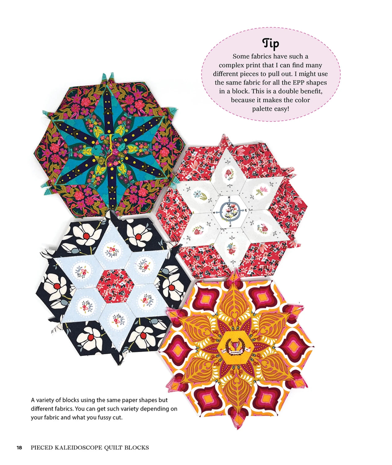 Pieced Kaleidoscope Quilt Blocks Book