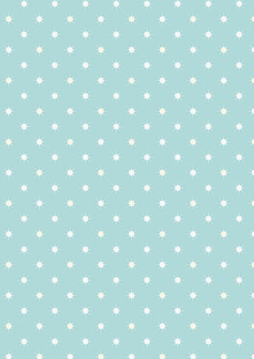 Where the Sky Dances Icy Blue Little Stars Fabric Yardage - quilt fabric for sewing and quilting projects