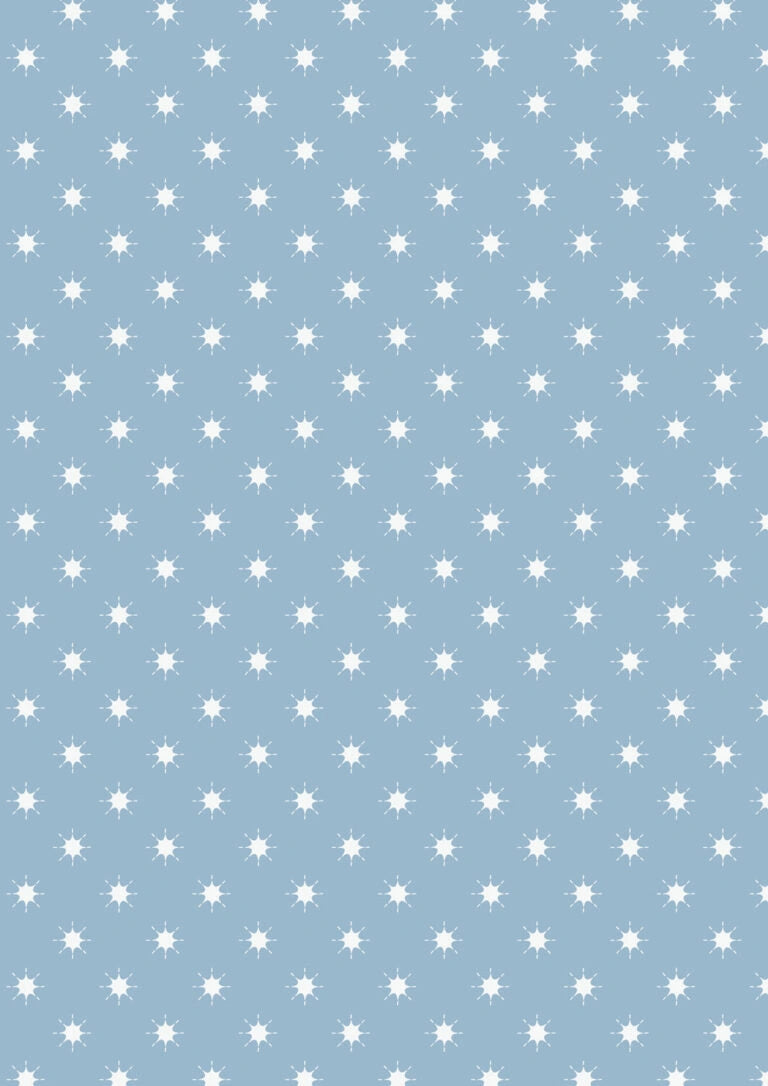 Where the Sky Dances Blue Grey Little Stars Fabric Yardage - quilt fabric for sewing and quilting projects