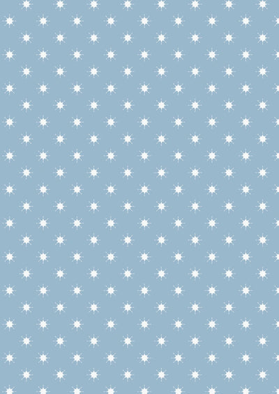 Where the Sky Dances Blue Grey Little Stars Fabric Yardage