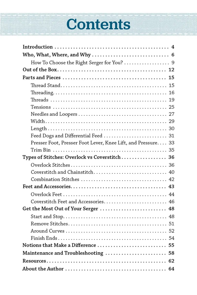 Pocket Guide to Sergers