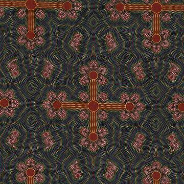 LARGO - Ladies Dancing at Ceremony Gold Fabric Yardage