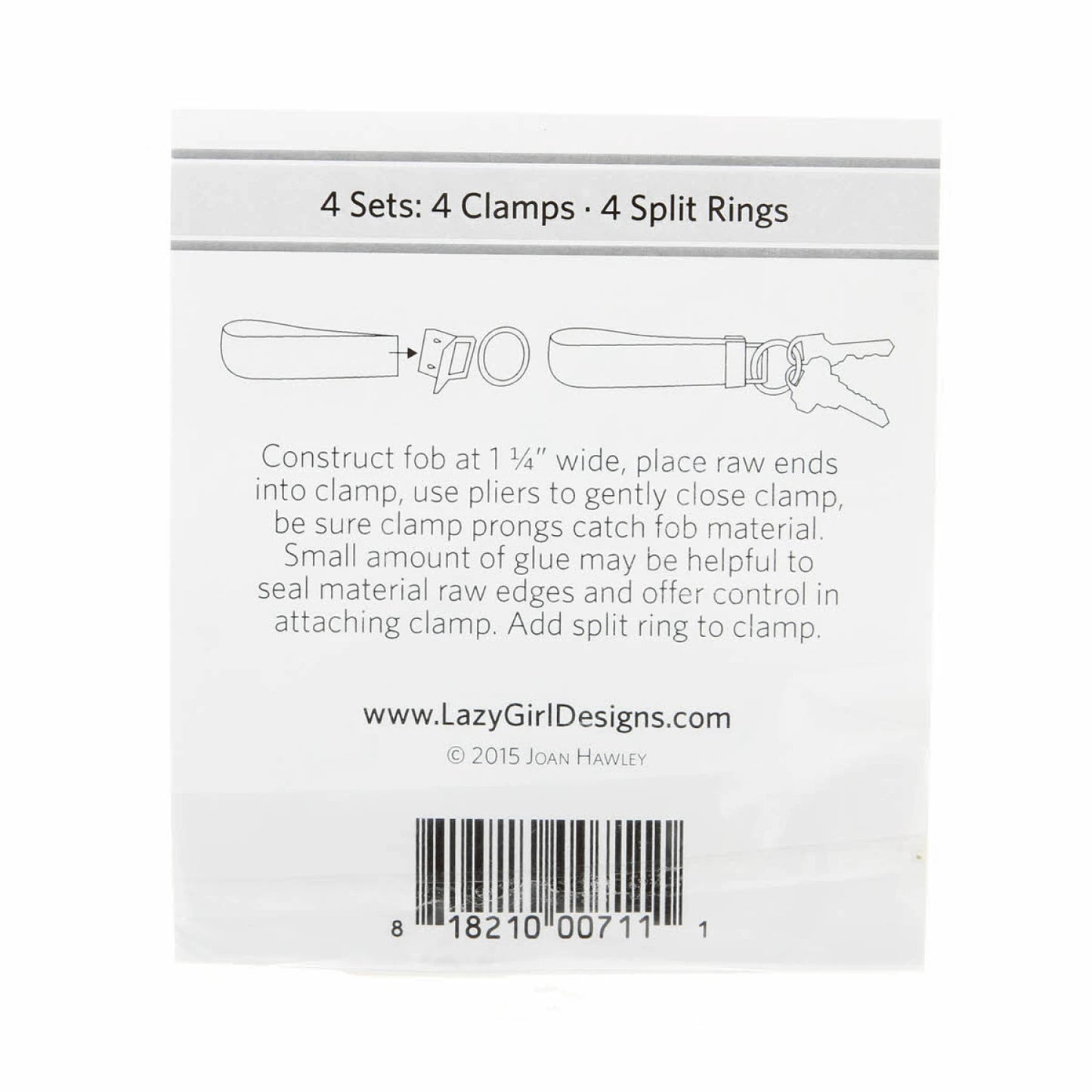 Key Fob hardware refill package detail close-up