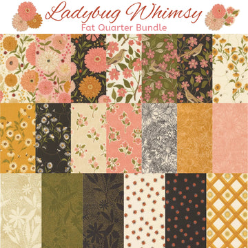 Ladybug Whimsy fat quarter bundle precut quilting fabric collection
