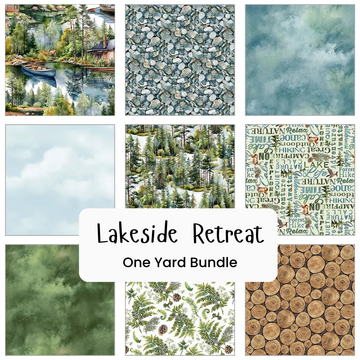 Lakeside Retreat One Yard Bundle - coordinating quilt fabric bundle