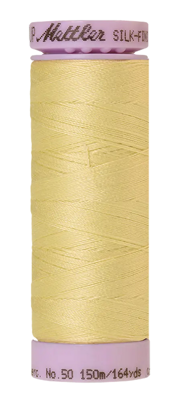 Mettler Cotton Silk Finish 50wt 150m Lemon Frost