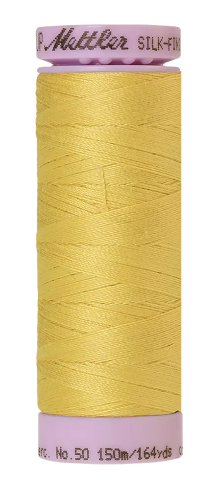 Mettler Cotton Silk Finish 50wt 150m Lemon Peel