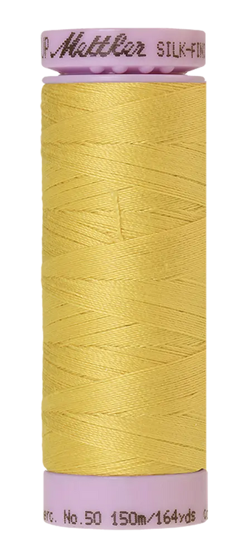 Mettler Cotton Silk Finish 50wt 150m Lemon Peel