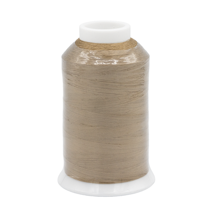YLI Soft Touch light taupe thread cone for machine quilting
