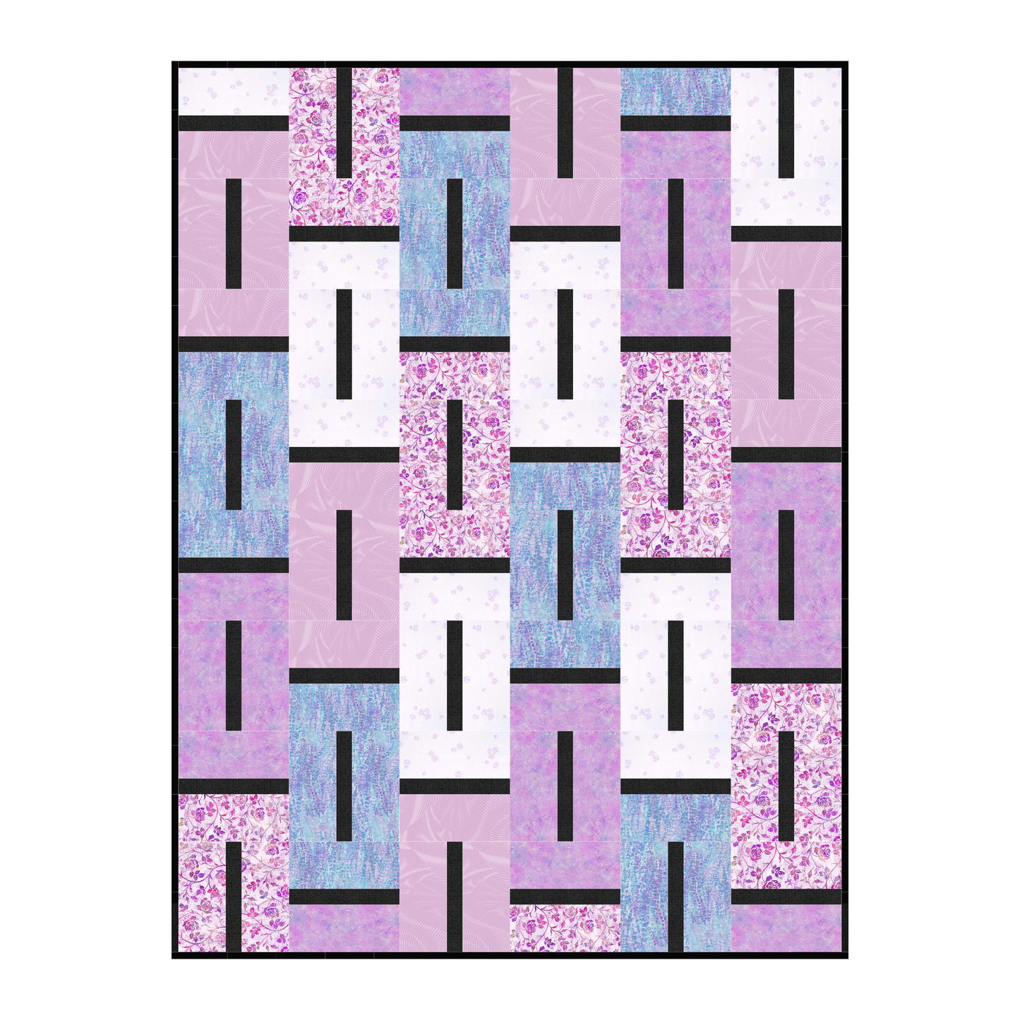 Lilac Lane Quilt Kit - image 2 - complete quilt kit with fabric and instructions
