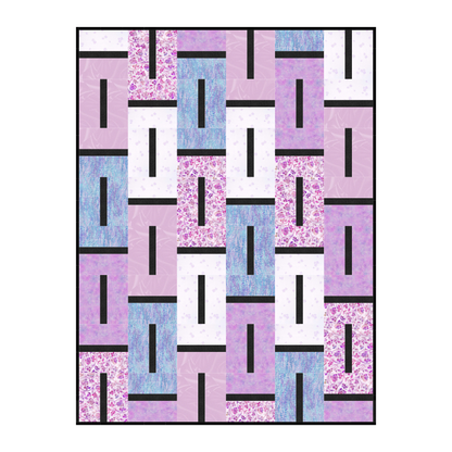 Lilac Lane Quilt Kit - image 2 - complete quilt kit with fabric and instructions