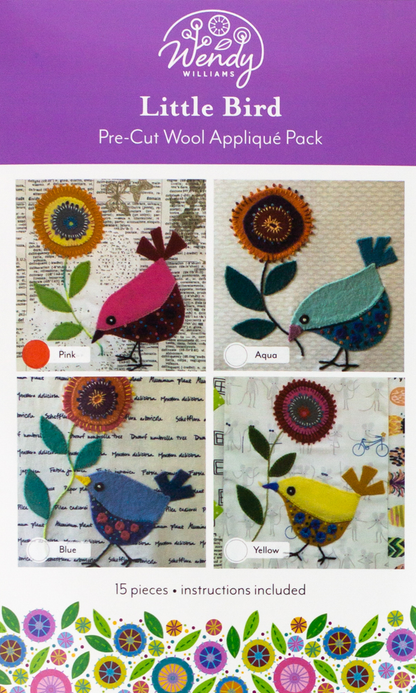 Wendy Williams Pink Little Bird Pre-Cut Wool Kit