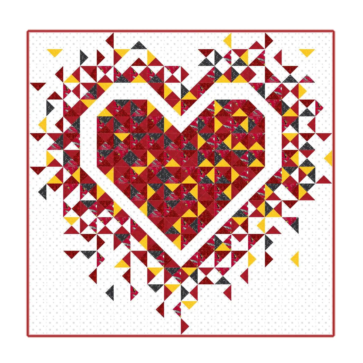 U of L Exploding Heart Quilt Kit