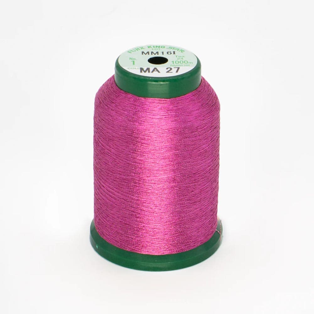 KingStar Thread Metallic Fucshia MA27 - 1000 meters