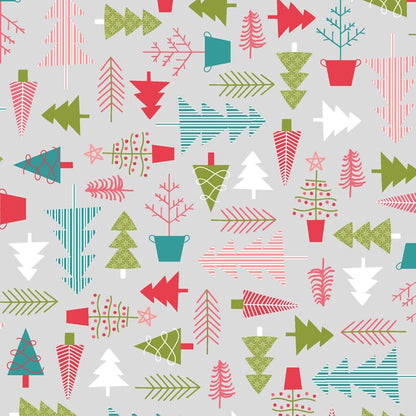 Kimberbell Cup Of Cheer - Tree Farm Grey Fabric Yardage