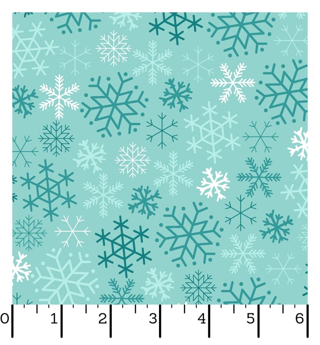 Cup Of Cheer Snowflakes Teal