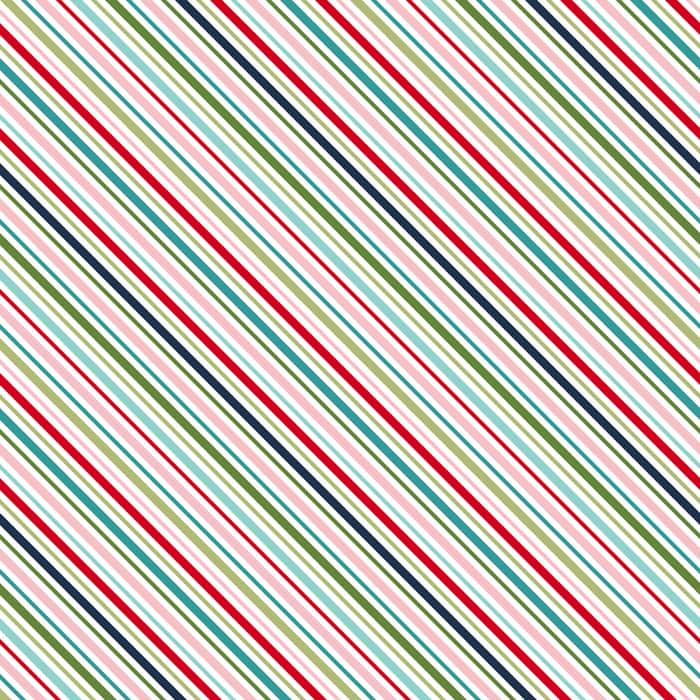 Kimberbell Cup Of Cheer - Peppermint Stripe Multi Fabric Yardage