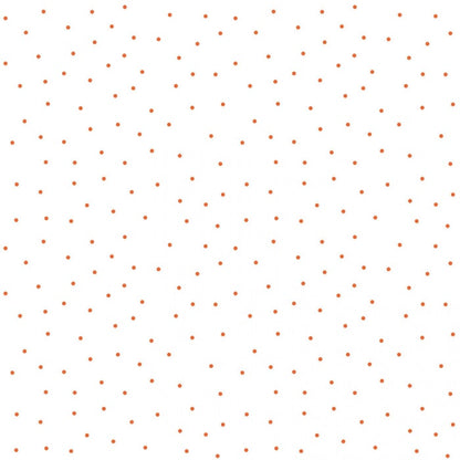 Kimberbell Basics - Tiny Dots White/Orange Fabric Yardage